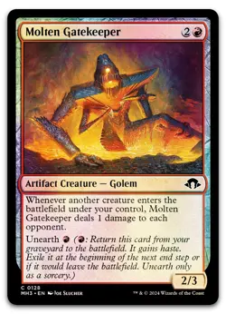 Molten Gatekeeper #128 (Foil) (LP) Modern Horizons 3 MH3 Magic MTG - Image 1