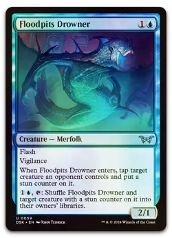 Floodpits Drowner #59 (Foil) (LP) Duskmourn DSK Magic MTG - Image 1