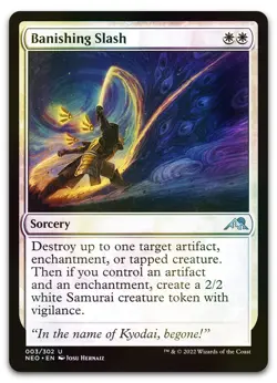 Banishing Slash #3 (Foil) (LP) Kamigawa Neon Dynasty NEO Magic MTG - Image 1