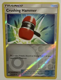 Crushing Hammer #115/149 Sun & Moon Pokemon Reverse Holo Uncommon Card Near Mint - Image 1