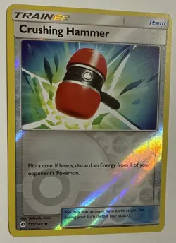 Crushing Hammer #115/149 Sun & Moon Pokemon Reverse Holo Uncommon Card Near Mint - Image 2