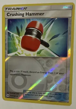 Crushing Hammer #115/149 Sun & Moon Pokemon Reverse Holo Uncommon Card Near Mint - Image 3