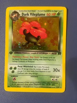 DARK VILEPLUME 1st EDITION - Team Rocket 13/82 HOLO Pokemon Card - Image 1