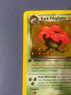 DARK VILEPLUME 1st EDITION - Team Rocket 13/82 HOLO Pokemon Card - Image 4