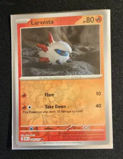 Larvesta Reverse Holo Obsidian Flames 040/197 Pokemon Card US Seller - Image 1