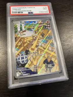2024 POKEMON TWM EN-TWILIGHT MASQUERADE ILLUSTRATION RARE #183 TIMBURR PSA 9 - Image 2