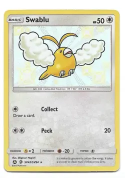 Swablu SV42/SV94 Hidden Fates: Shiny Vault Holo Pokemon TCG - NM - Image 1