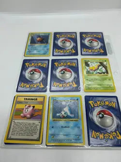 Pokemon Lot of 65 Vintage Base Set Regular/Shadowless LP - Image 4