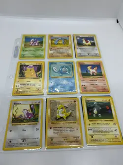 Pokemon Lot of 65 Vintage Base Set Regular/Shadowless LP - Image 5