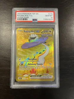 Pokemon Raging Bolt ex Temporal Forces Hyper Rare #218 PSA 10 GEM MINT - Image 1
