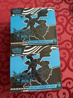 Pokemon TCG Black Bolt Elite Trainer Box ETB Factory Sealed Lot Of 2 - Image 1