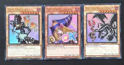 2026 YUGIOH RARITY RA05 ULTRA RARE DARK MAGICIAN / RED EYES / DMG X3 NM SET - Image 1