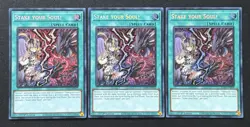 2026 YUGIOH RARITY RA05 1ST ED SECRET RARE STAKE YOUR SOUL X3 NM - Image 1