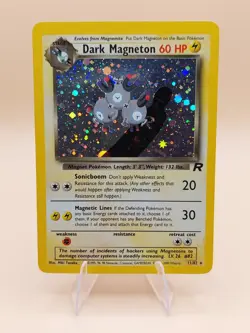 Dark Magneton Holo Rare Team Rocket 11/82 Pokemon Card - WOTC 1999 - Image 1