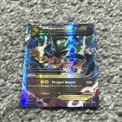 M Rayquaza EX Mega Evolution Holo Dragon Ascent Pokemon TCG Card 76/108 - Image 1