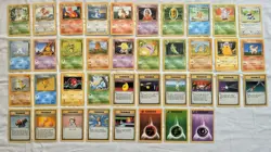 Vintage Pokemon TCG lot of 38 Base Set cards Pidgeotto Item Finder no duplicates - Image 1