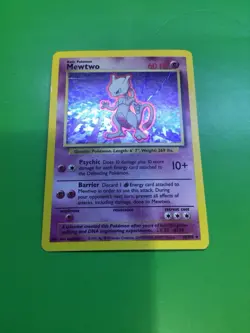 1999 Pokemon Mewtwo Base Set 10/102 Holographic card - Image 1