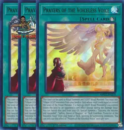 Yugioh! 3x Prayers of the Voiceless Voice MP25-EN169 Ultra Rare 1st Ed NM - Image 1