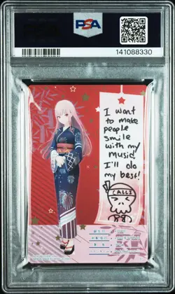 2023 HOLOLIVE JAPANESE WAFER 3 CARDS #42 MORI CALLIOPE PSA 10 - Image 2