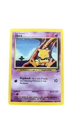 Pokemon TCG Abra 65/130 Base Set 2 WOTC Common Card - Image 1