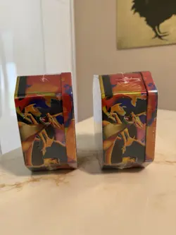 Pokemon Mega Charizard Tin Box Lot of 2 Booster Promo Card Trading Card Game - Image 2
