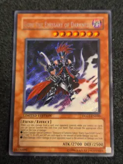 YuGiOh Gorz Emissary of Darkness DLG1-EN000 Super Rare Limited Edition MP - Image 1