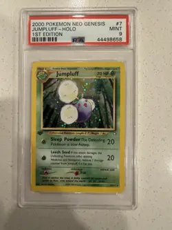 Pokemon TCG Jumpluff Neo Genesis Holo Card 7/111 1st Edition Rare - Image 1