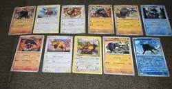 11 Taurus Pokemon Cards includes Gen 1 Jungle Tauros 47/64 LP - Image 1