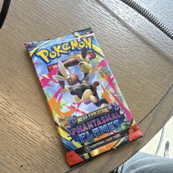 Pokemon Phantasmal Flames Mega Evolution Booster Pack Trading Card Game - Image 1