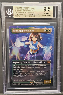 Yuna, Hope of Spira (Borderless) (Chocobo Track Foil) Final Fantasy Grade 9.5 - Image 2