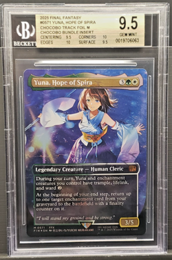 Yuna, Hope of Spira (Borderless) (Chocobo Track Foil) Final Fantasy Grade 9.5 - Image 4