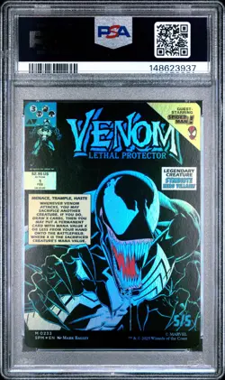 2025 MTG MARVEL'S SPIDER-MAN #0233 EDDIE BROCK/VENOM, LETHAL PROTECTOR PSA 9 - Image 2