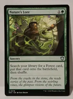 MTG Nature's Lore x1 Commander Secrets of Strix...Regular NM/PFresh! - Image 1