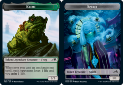 1 x Keimi Token // Spirit Token (002) - Foil - Kamigawa: Neon Dynasty - Light Pl - Image 1