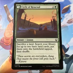 Cycle of Renewal 170 Avatar The Last Airbender MTG Magic the Gathering NM Reg - Image 1
