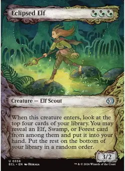Eclipsed Elf (Showcase) 336 MTG NM - Lorwyn Eclipsed - Image 1