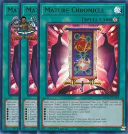 Yugioh! 3x Mature Chronicle MP25-EN166 Ultra Rare 1st Ed NM - Image 1