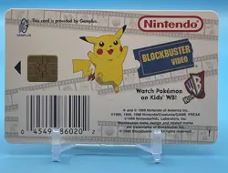 1999 Pokemon Snap Blockbuster Video Warner Bros Video Chip Card Charmander - Image 2