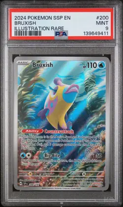 2024 POKEMON SSP EN-SURGING SPARKS ILLUSTRATION RARE #200 BRUXISH PSA 9 - Image 1