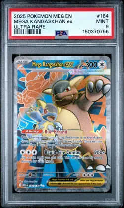 2025 POKEMON MEG EN-MEGA EVOLUTION ULTRA RARE #164 MEGA KANGASKHAN EX PSA 9 - Image 1