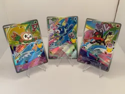 Rowlet Litten Popplio 30th Promo Set 43 44 45 Pokemon TCG First Partner Series 1 - Image 1
