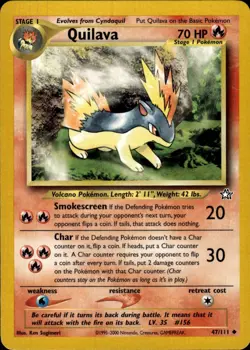 Pokemon Neo Genesis #047/111 Quilava Uncommon Lightly played - Image 1