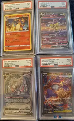 Pokemon PSA Graded Card Lot - Charizard, Raikou V, Zacian V, Mega Latias (4) - Image 1