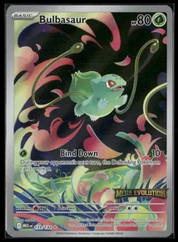 2025 Pokemon Bulbasaur 133/132 Mega Evolution Enhanced Stamped Promo - Image 1