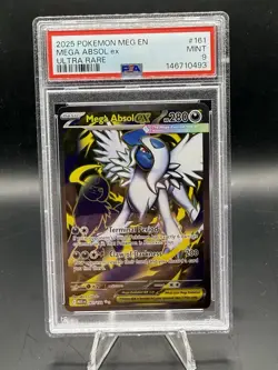 2025 Pokemon Mega Evolution Mega Absol Ex Ultra Rare Psa 9 - Image 1