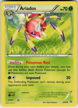 Pokemon Ariados 6/98 XY - Ancient Origins Normal card - Image 1