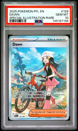 2025 POKEMON PFL EN-PHANTASMAL FLAMES SPECIAL ILLUSTRATION RARE #129 DAWN PSA 10 - Image 1