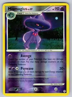 Mismagius 10/130 Reverse Holo Rare Diamond & Pearl Pokemon Lightly Played - Image 1