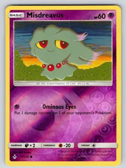 Misdreavus 77/214 Reverse Holo Common Unbroken Bonds Pokemon Near Mint - Image 1