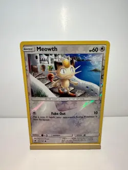 Meowth 101/147 Common Burning Shadows Pokemon Reverse Holo Near Mint - Image 1